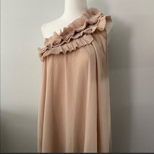 H&M One Shoulder Ruffle Dress